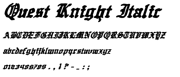Quest Knight Italic police